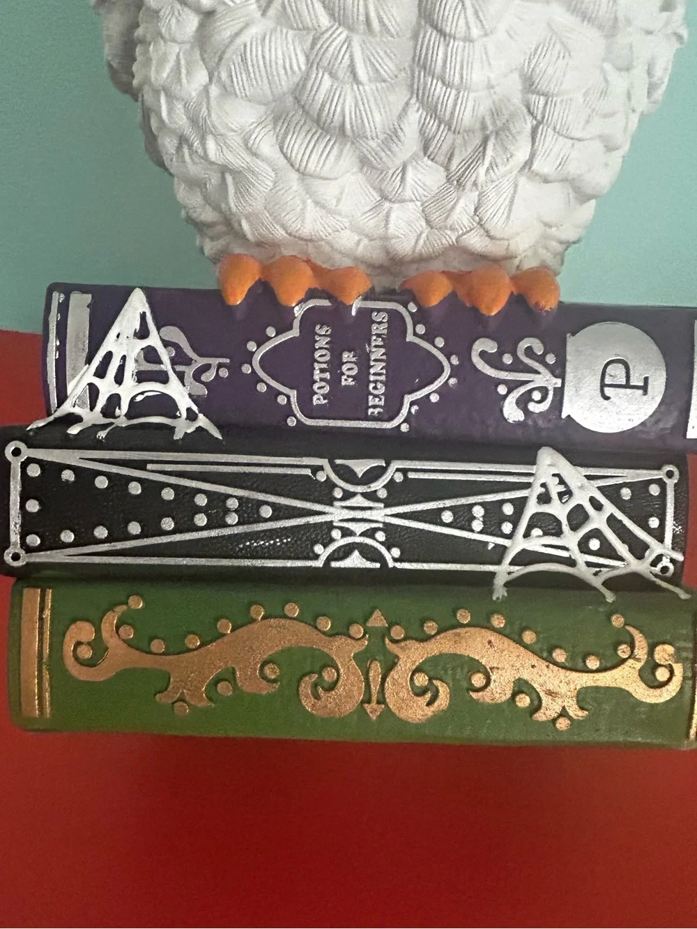 Harry Potter Hedwig With Acceptance Letter On Book-stack Decor Halloween New 12”
